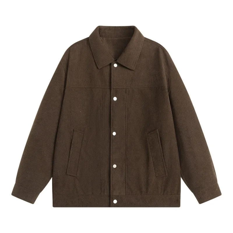 Herren Overshirt-Jacke im Utility-Design mit Druckknopfleiste und aufgesetzten Eingrifftaschen Drune