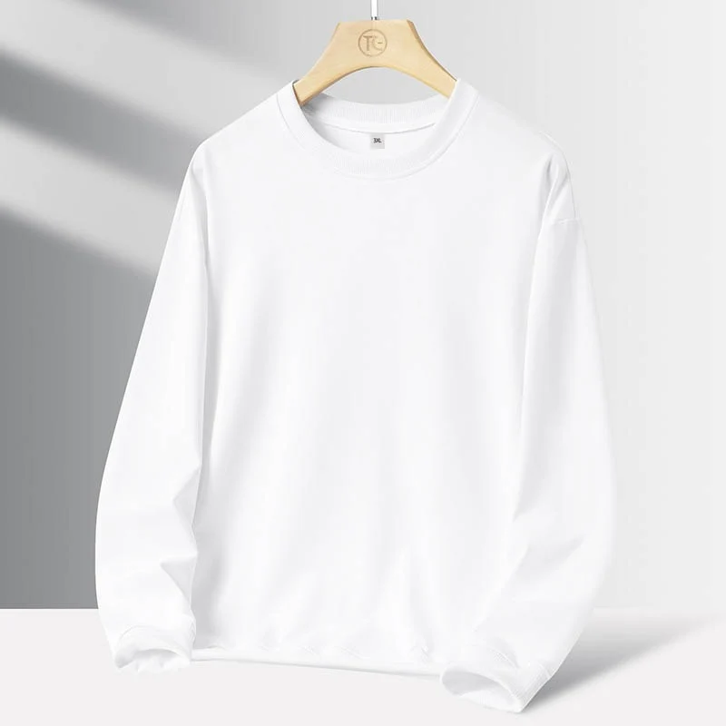 Herren Minimalistisches Rundhals-Sweatshirt mit französischer Terry-Innenseite & Oversize-Schnitt Drune