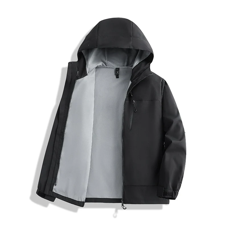 Herren Minimalistische Kapuzen-Softshelljacke mit atmungsaktivem Meshfutter & verdecktem Reißverschluss Drune
