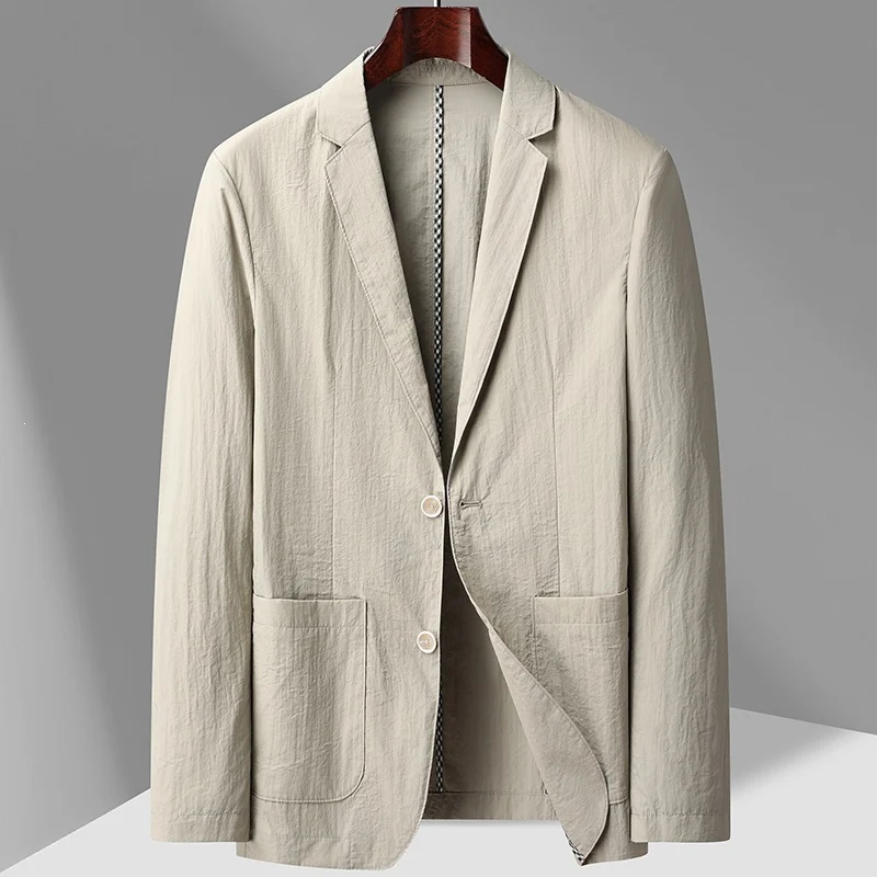 Herren Leichter unstrukturierter Sakko-Blazer mit Patch-Taschen & Reverskragen Drune