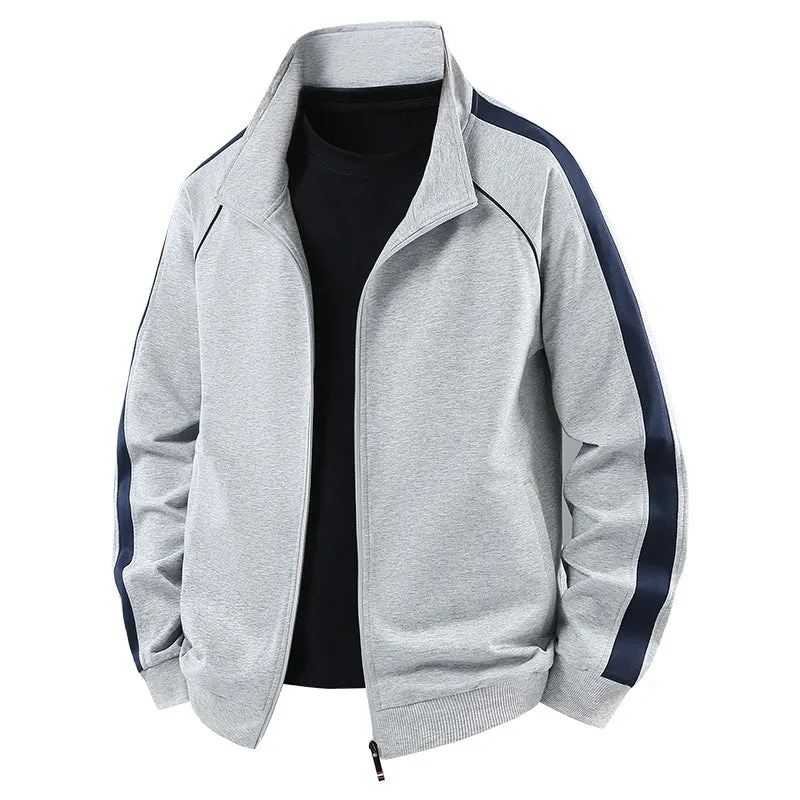 Herren Leichter Freizeit-Trainingsanzug-Set mit Reißverschlussjacke, elastischer Bund & Reißverschlusstaschen Drune