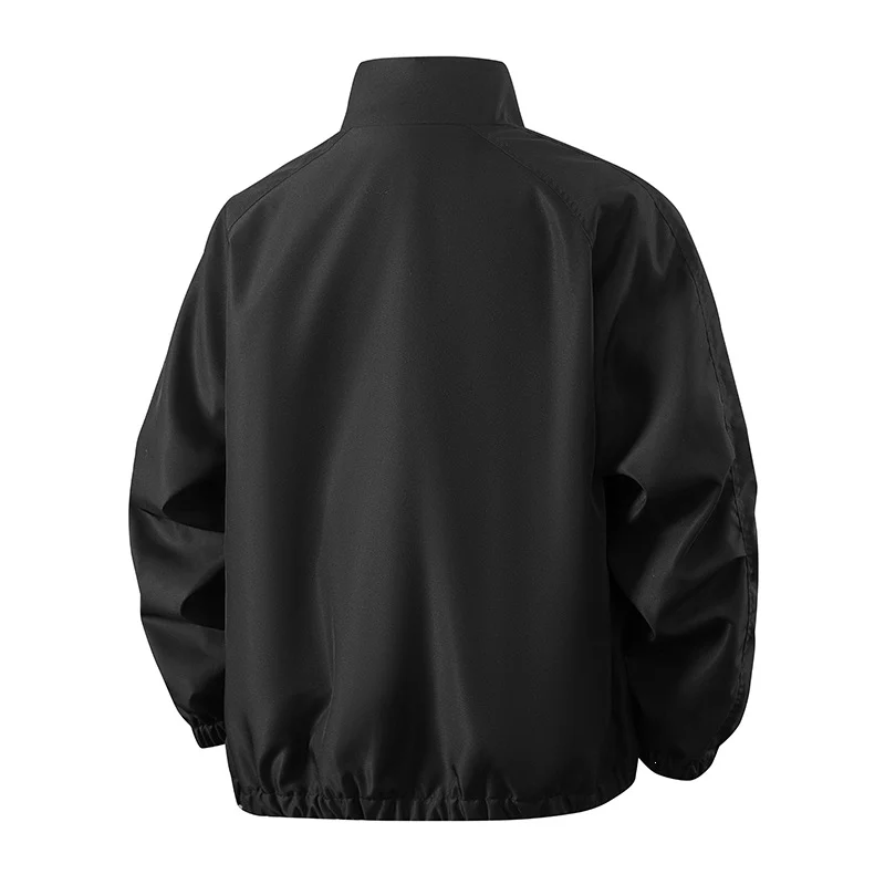 Herren Leichte windabweisende Übergangsjacke mit Stehkragen und elastischen Bündchen Drune
