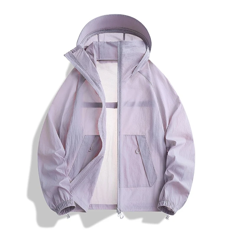 Herren Leichte Wind- und Wasserabweisende Kapuzen‑Übergangsjacke mit Netzfutter & Tunnelzug Drune