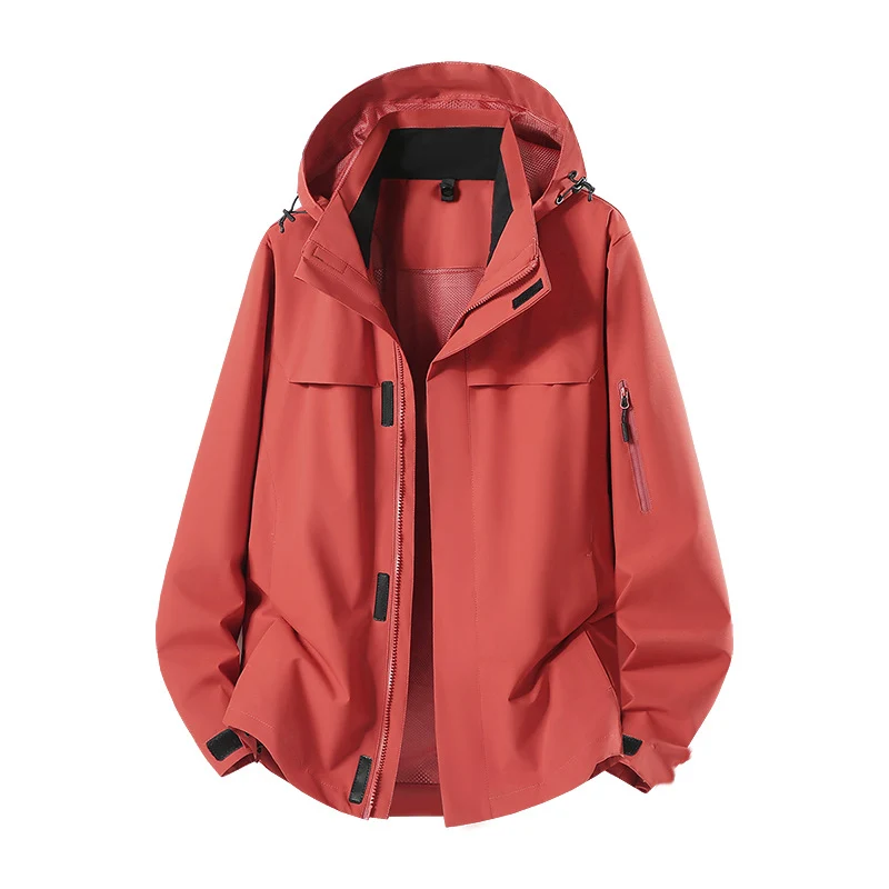 Herren Leichte wasserabweisende Kapuzen-Softshell-Übergangsjacke mit Meshfutter & Utility-Taschen Drune