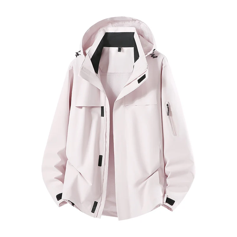 Herren Leichte wasserabweisende Kapuzen-Softshell-Übergangsjacke mit Meshfutter & Utility-Taschen Drune