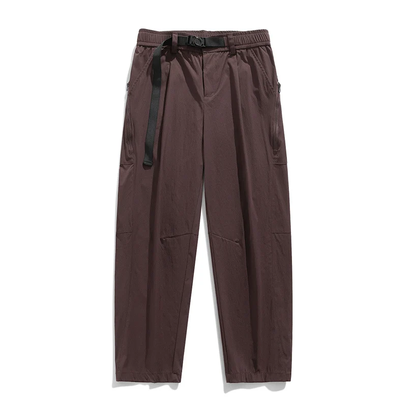 Herren Leichte Tech-Cargo-Hose mit elastischem Bund, Seitenzippern & Schnellverschluss-Gürtel Drune