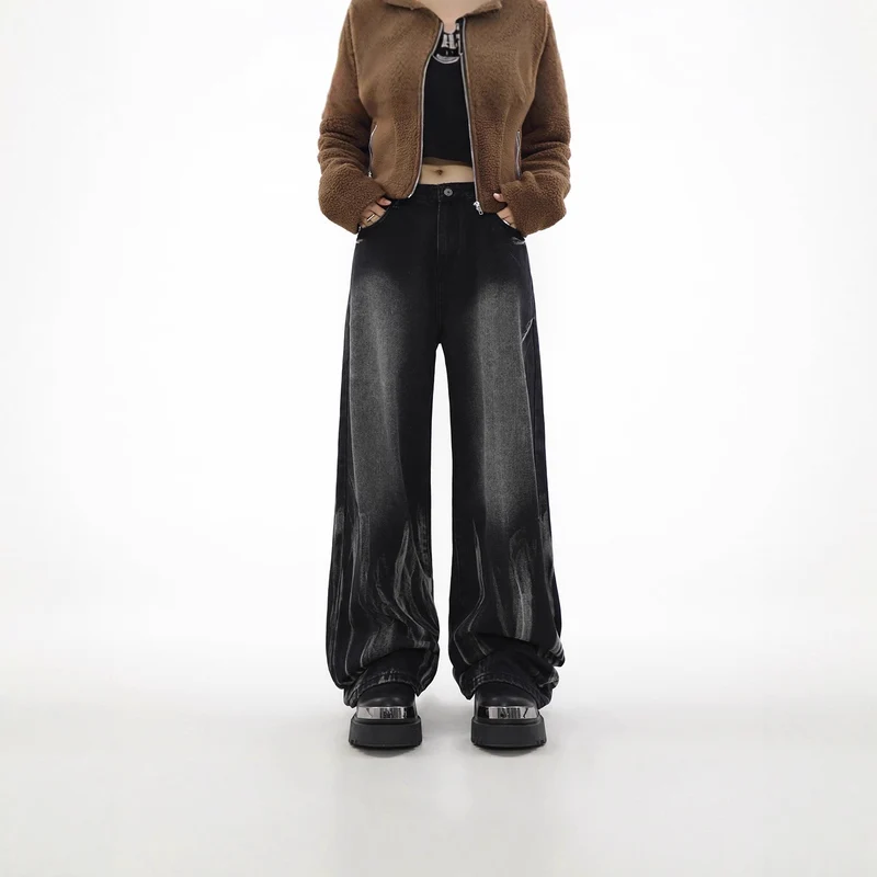 Damen Weitgeschnittene Baumwoll-Jeans Drune