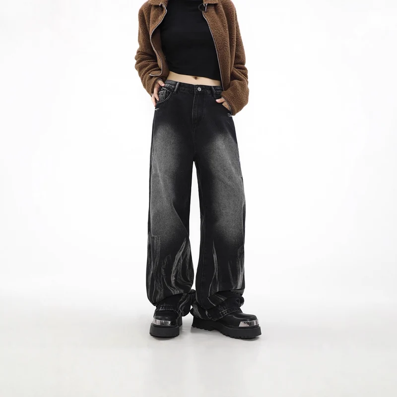 Damen Weitgeschnittene Baumwoll-Jeans Drune