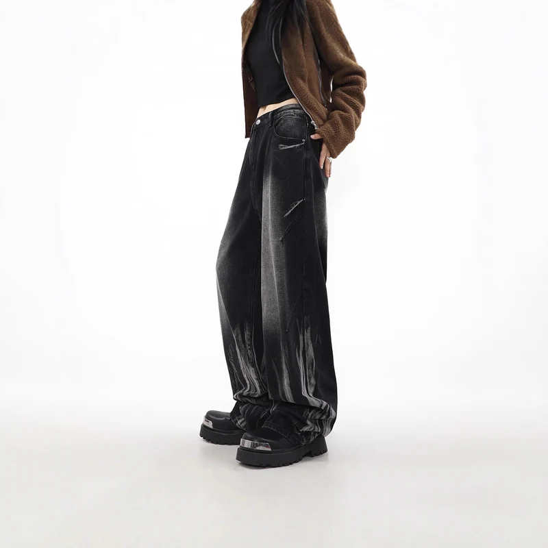 Damen Weitgeschnittene Baumwoll-Jeans Drune