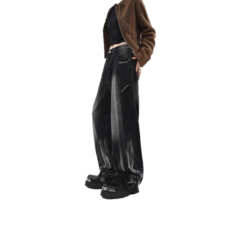 Damen Weitgeschnittene Baumwoll-Jeans Drune