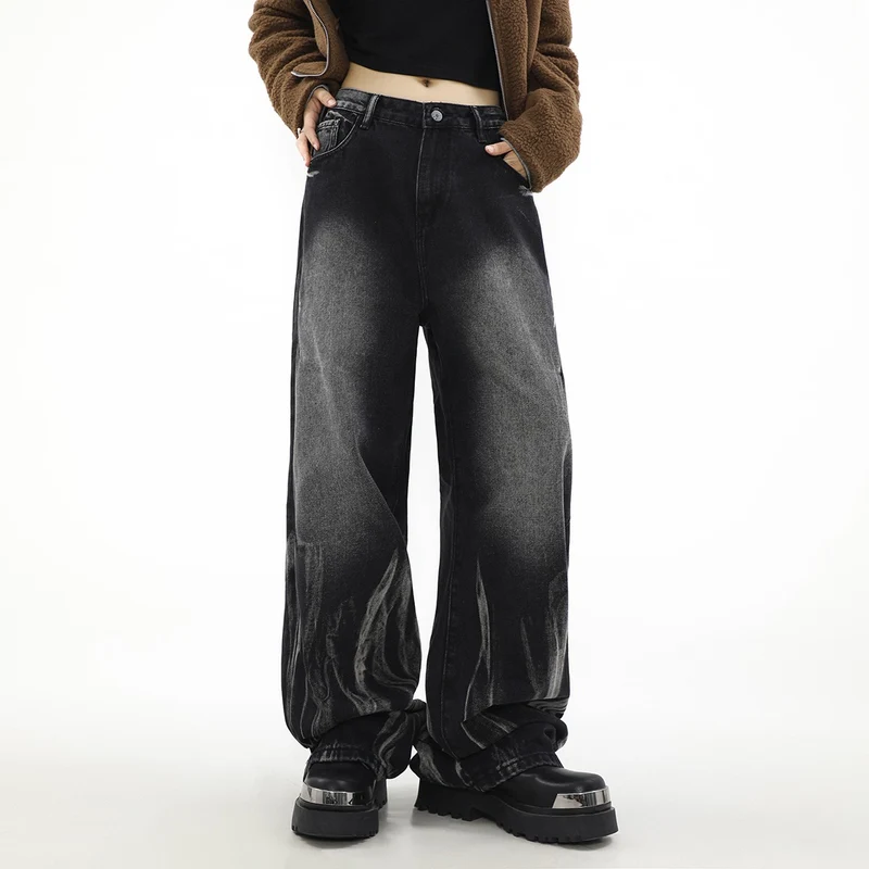 Damen Weitgeschnittene Baumwoll-Jeans Drune