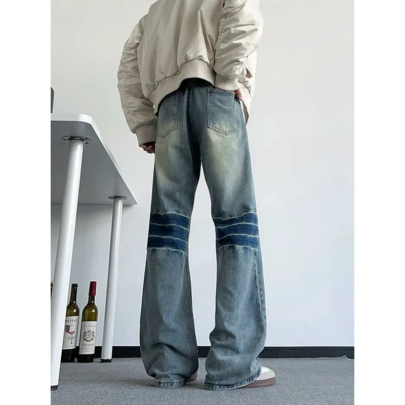 Damen weite Jeans im Vintage-Stil Drune