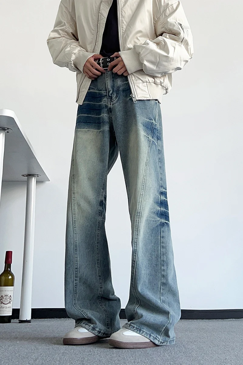 Damen weite Jeans im Vintage-Stil Drune