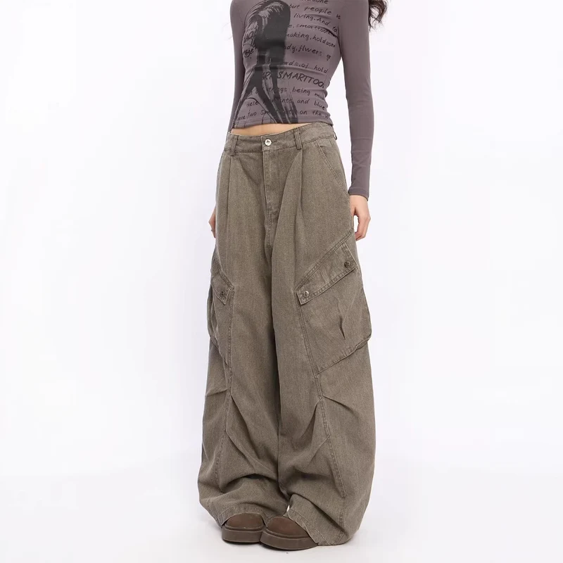 Damen Übergrößen Cargo-Jeans Drune
