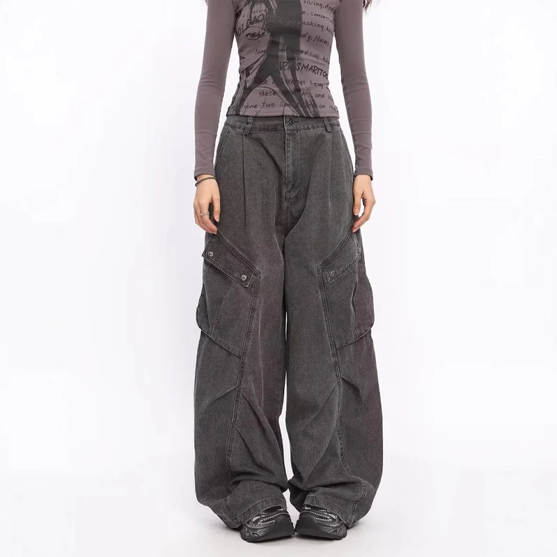 Damen Übergrößen Cargo-Jeans Drune