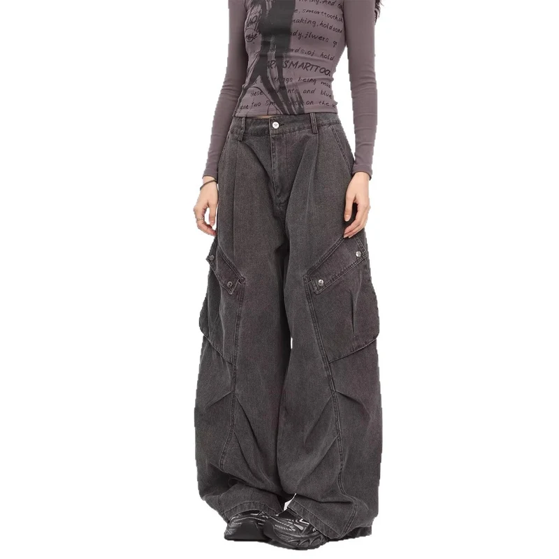 Damen Übergrößen Cargo-Jeans Drune
