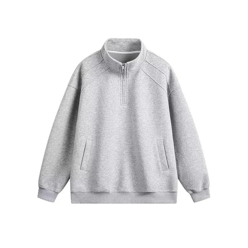 Damen Sportlicher Pullover mit Stehkragen Drune