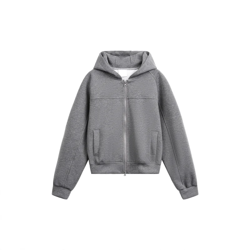 Damen Sportliche Kapuzensweatjacke Drune