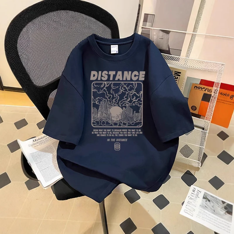 Damen Oversized T-Shirt mit kreativem Grafikdruck Drune
