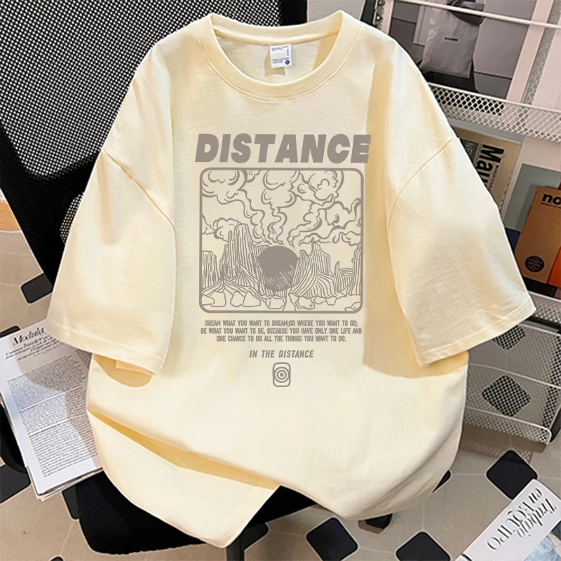 Damen Oversized T-Shirt mit kreativem Grafikdruck Drune