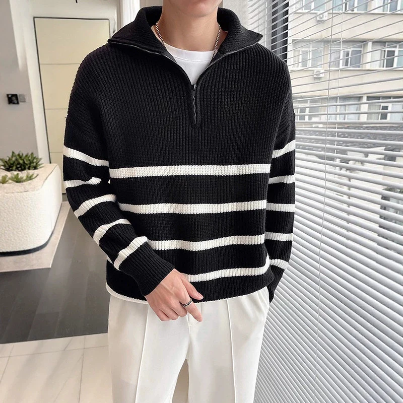 Damen Oversized Pullover mit Reißverschluss Drune