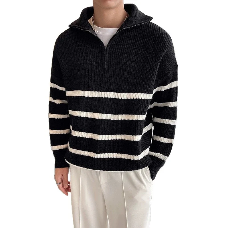 Damen Oversized Pullover mit Reißverschluss Drune