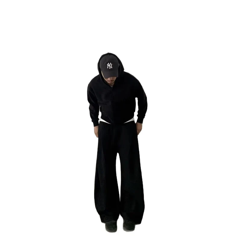 Damen Modisches Oversized Hoodie und Weitbein-Hosen Set Drune