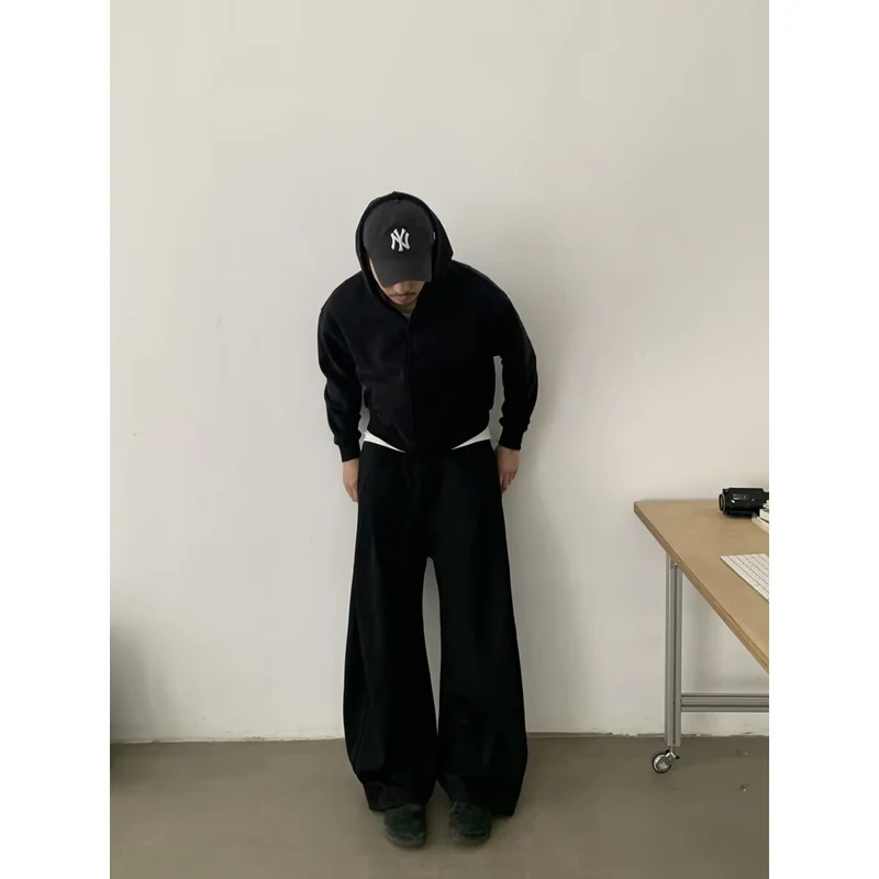 Damen Modisches Oversized Hoodie und Weitbein-Hosen Set Drune