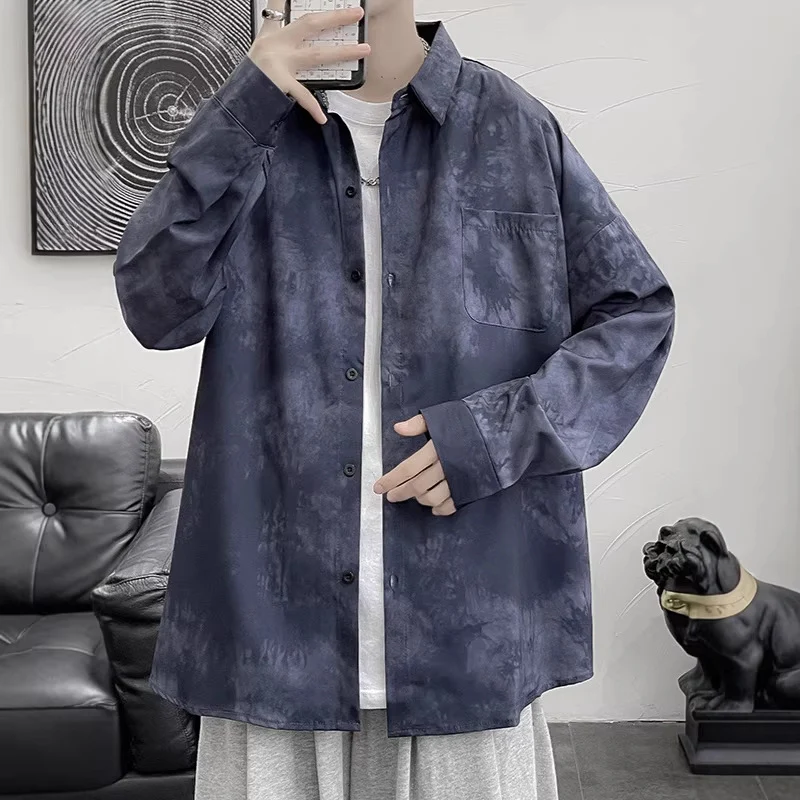 Damen Modisches Oversized Hemd mit Wollstruktur Drune