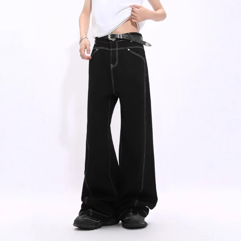 Damen Modische Weite Jeans Drune