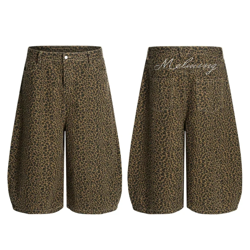 Damen Modische Weitbein-Culotte mit Animal-Print Drune