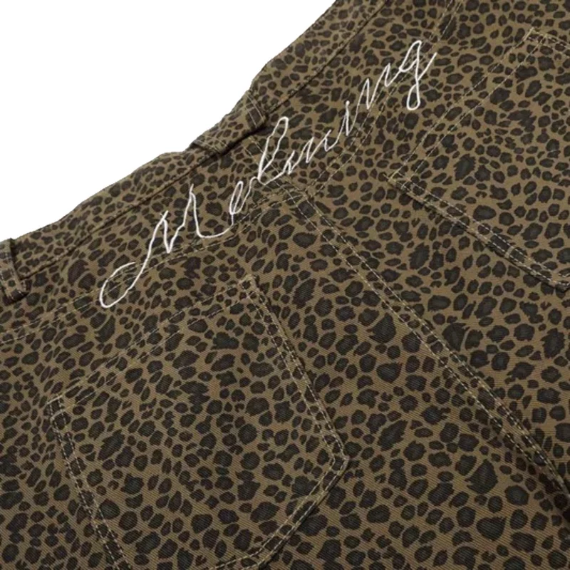 Damen Modische Weitbein-Culotte mit Animal-Print Drune