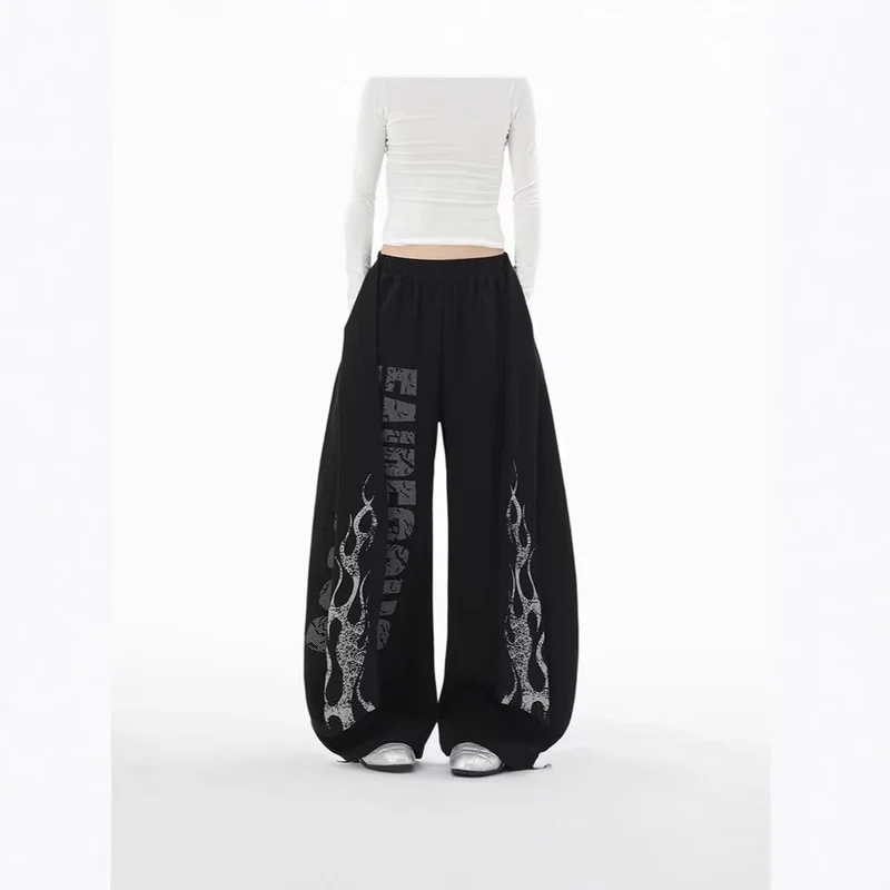 Damen Modische Palazzo-Hose Drune