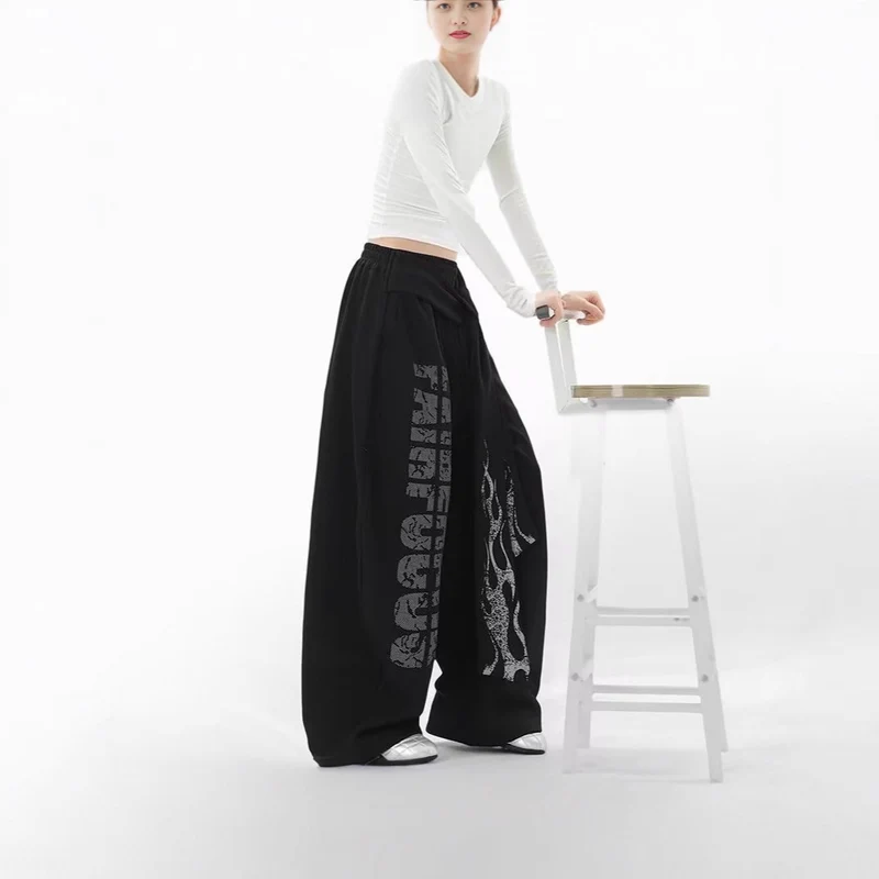 Damen Modische Palazzo-Hose Drune