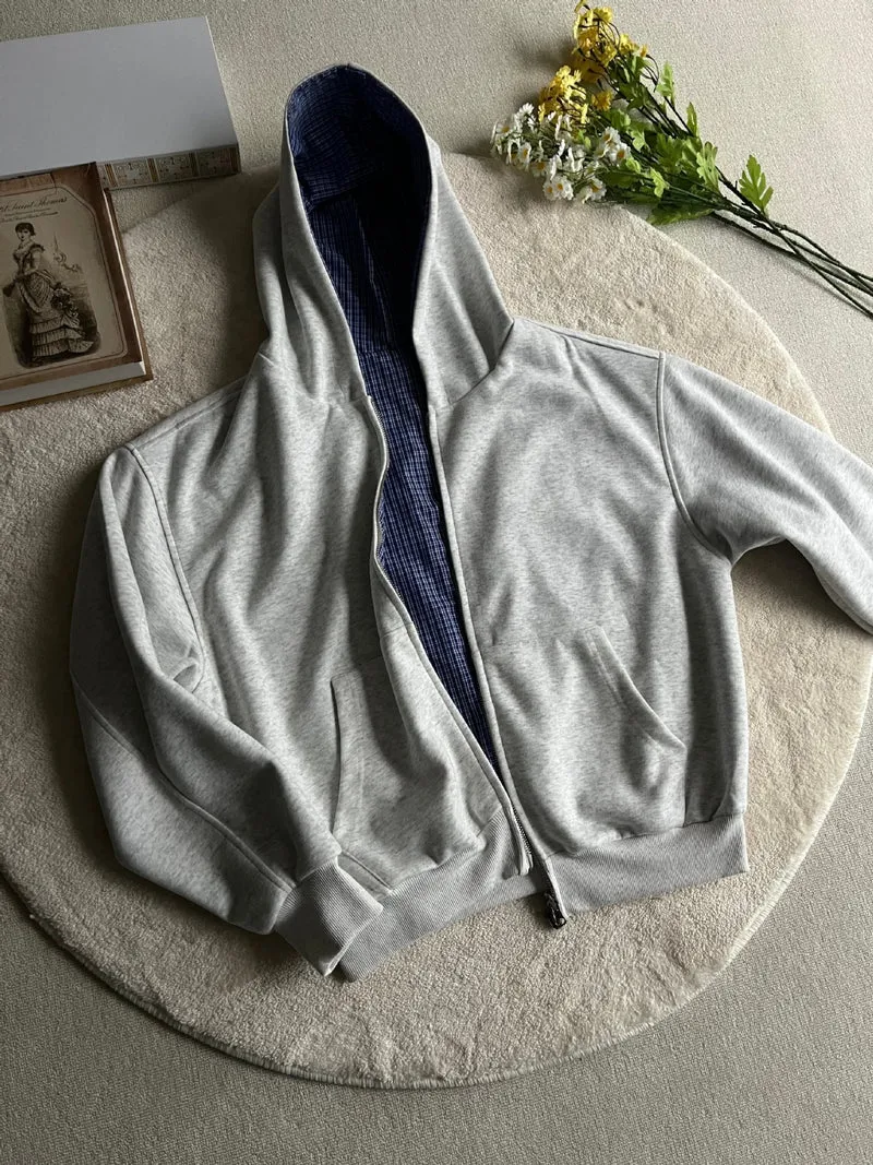 Damen modische Kapuzenjacke mit praktischen Taschen Drune