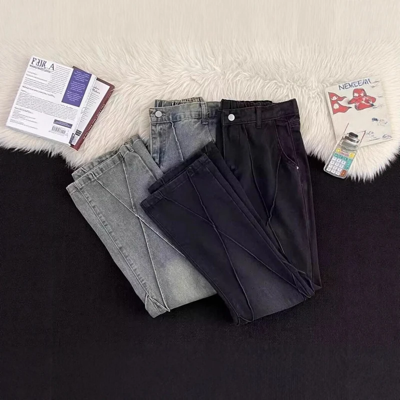Damen Modische Denim-Hose mit innovativem Schnitt Drune