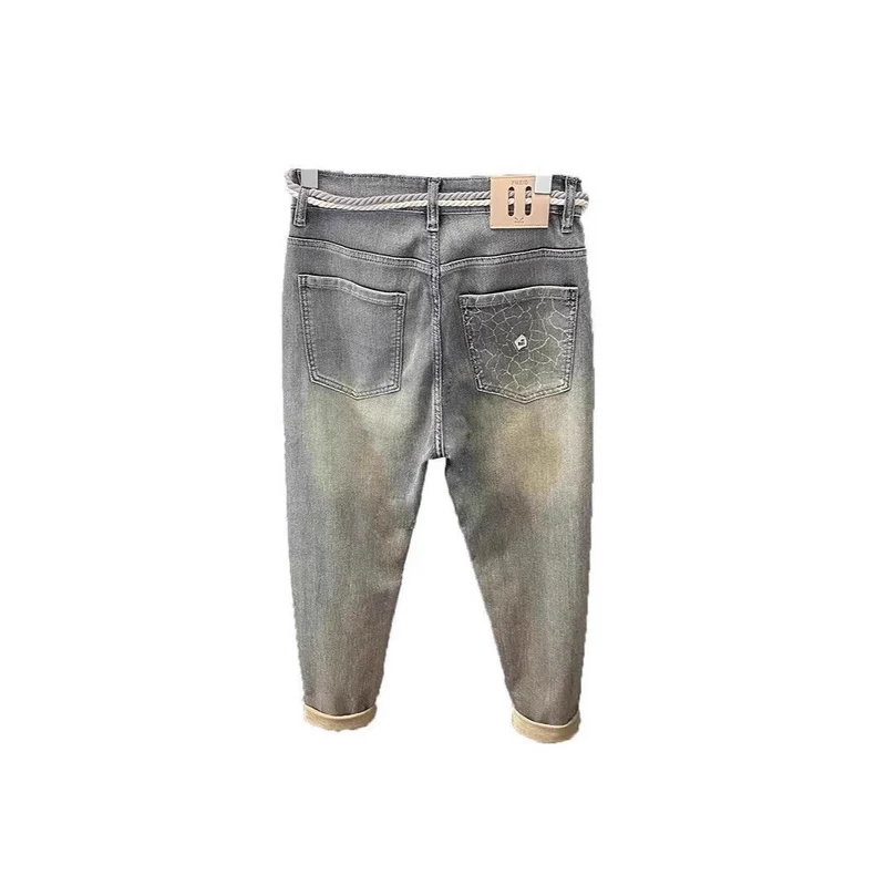 Damen Modische Denim-Cargo-Hose Drune
