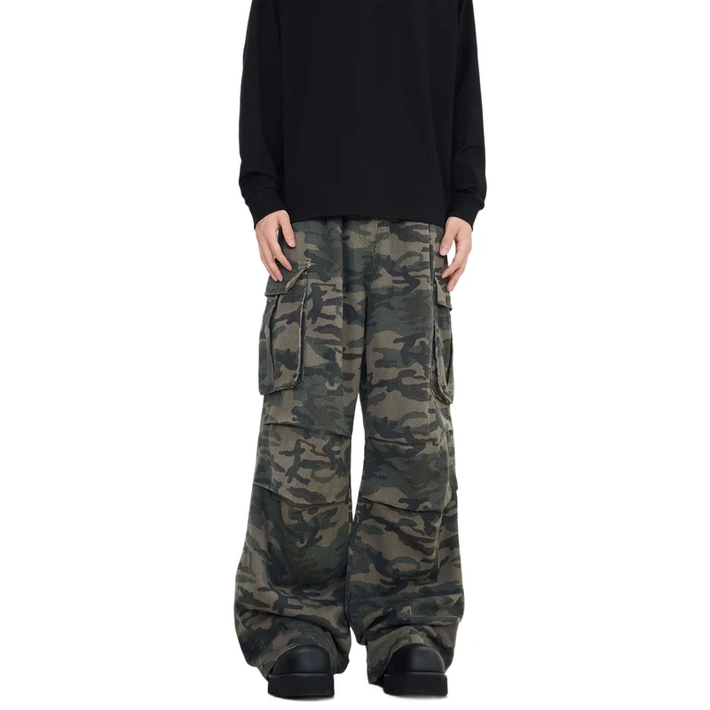 Damen Modische Cargo-Hose mit Camouflage-Muster Drune