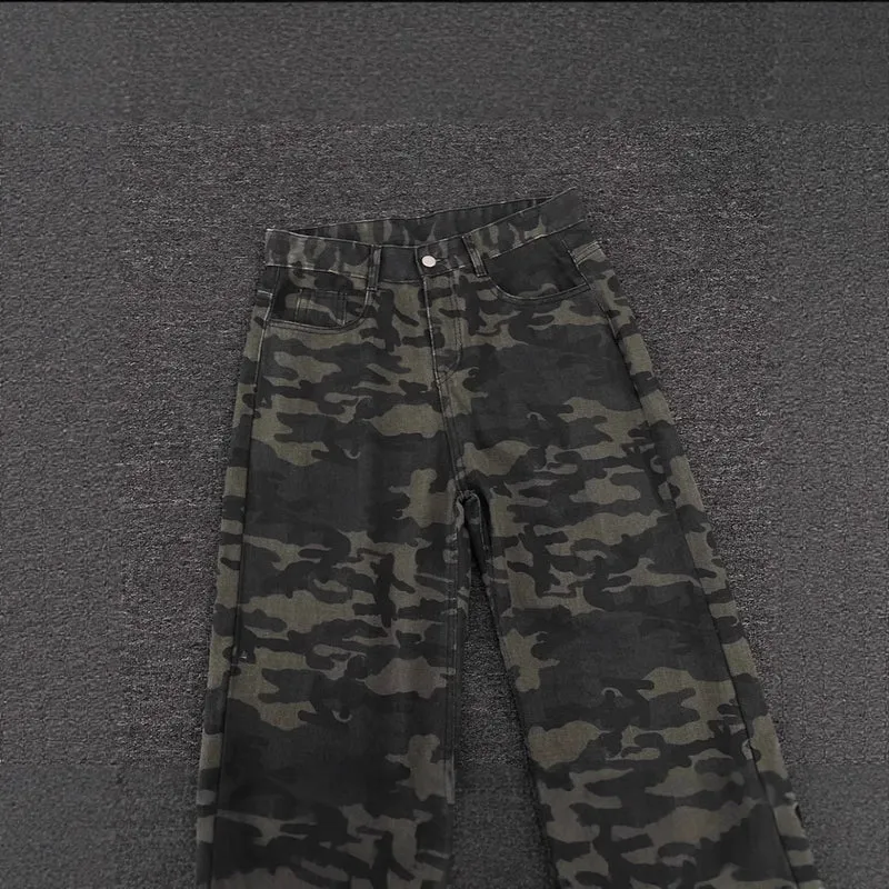 Damen Modische Camouflage Cargo-Hose Drune