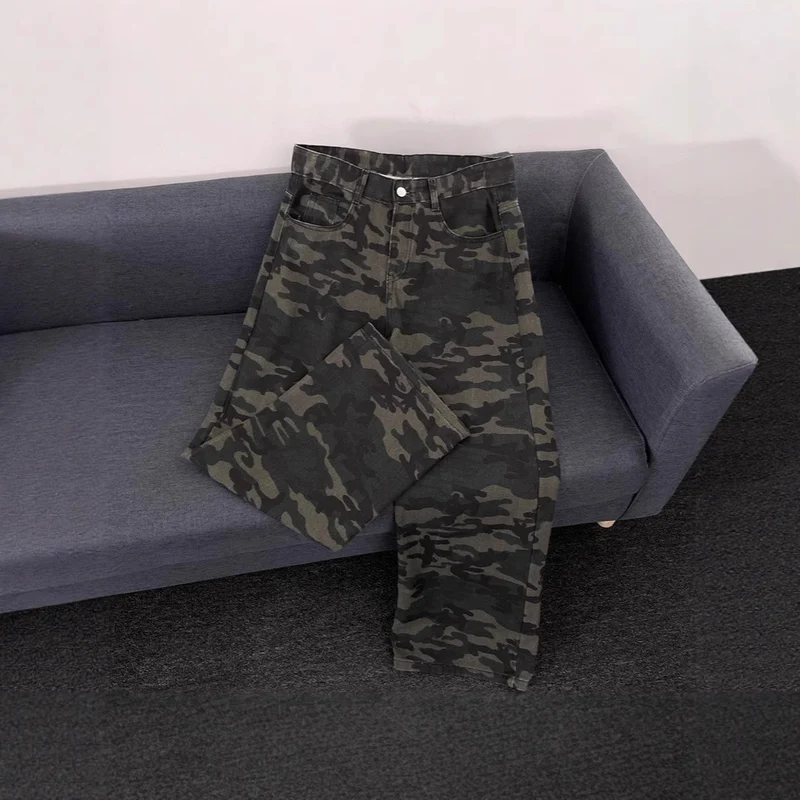 Damen Modische Camouflage Cargo-Hose Drune