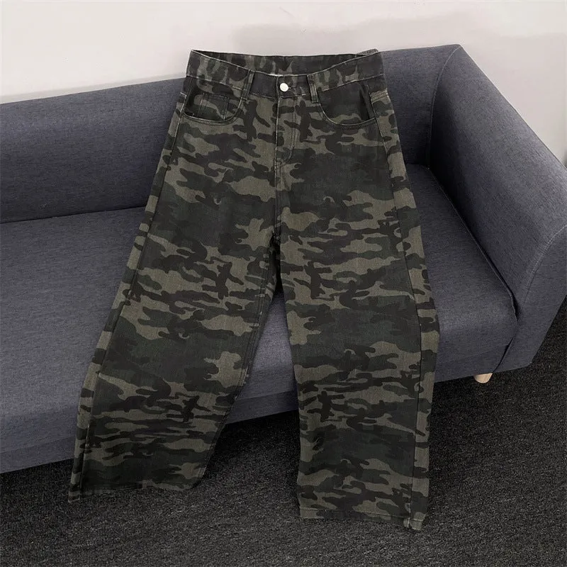 Damen Modische Camouflage Cargo-Hose Drune