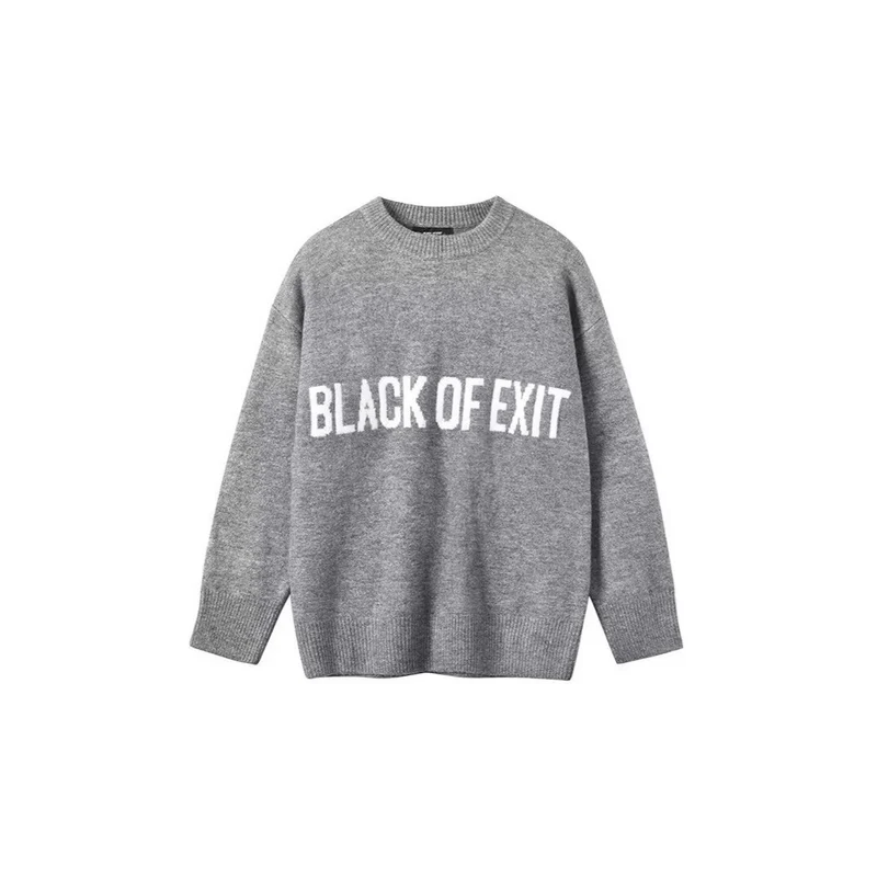 Damen Lässiger Oversized Pullover mit kreativem Schriftzug Drune