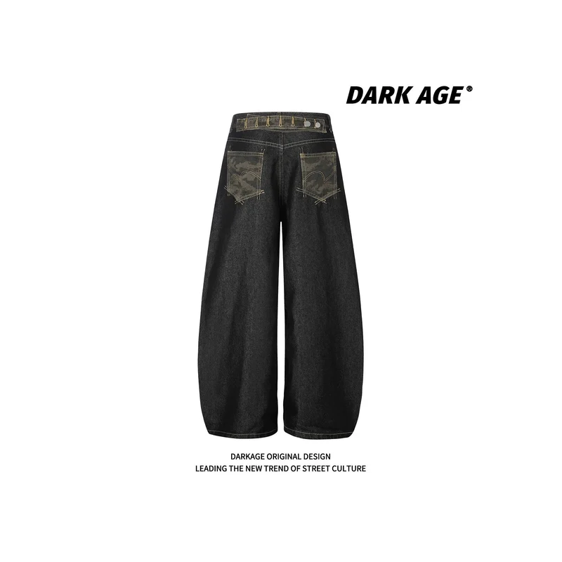 Damen Lässige Weitgeschnittene Jeans Drune