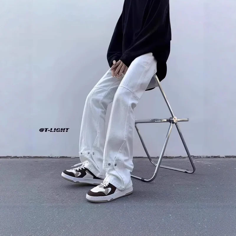 Damen Lässige Weitgeschnittene Chino-Hose Drune