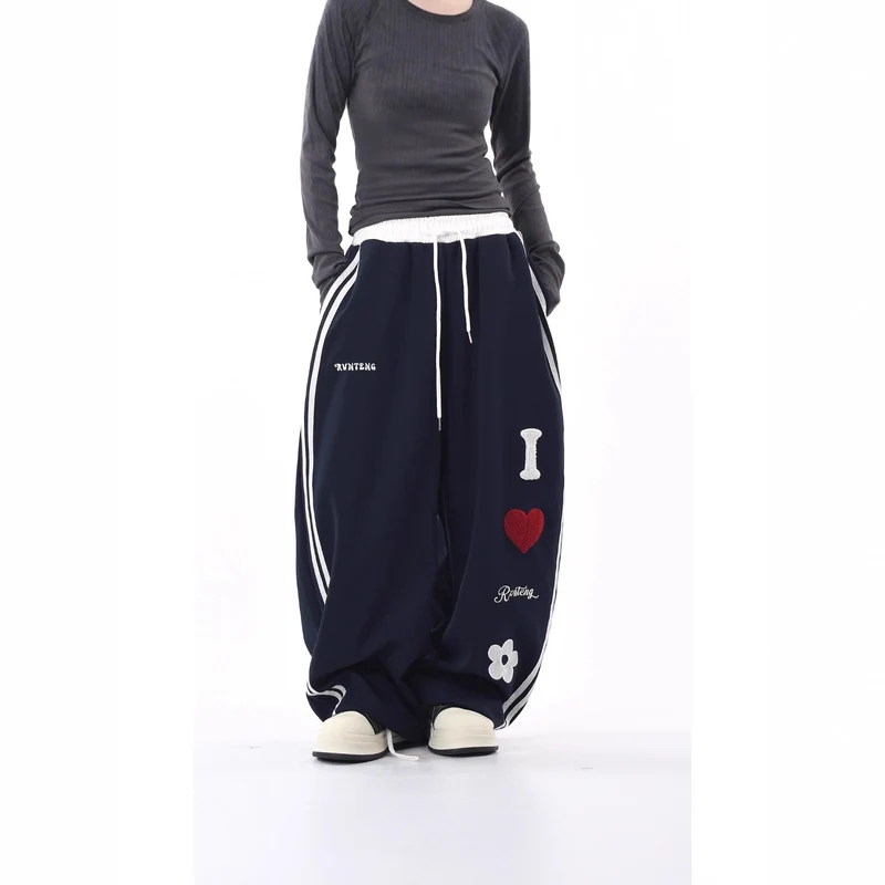 Damen Lässige Sporthose mit einzigartigen Stickereien Drune