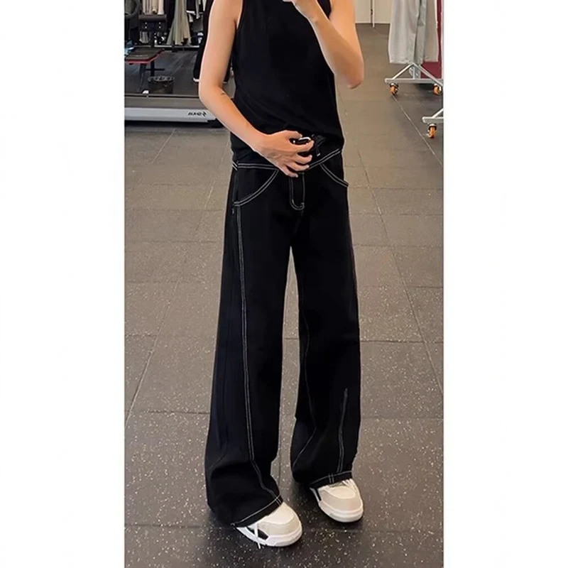 Damen Lässige High-Waist Schlaghose Drune