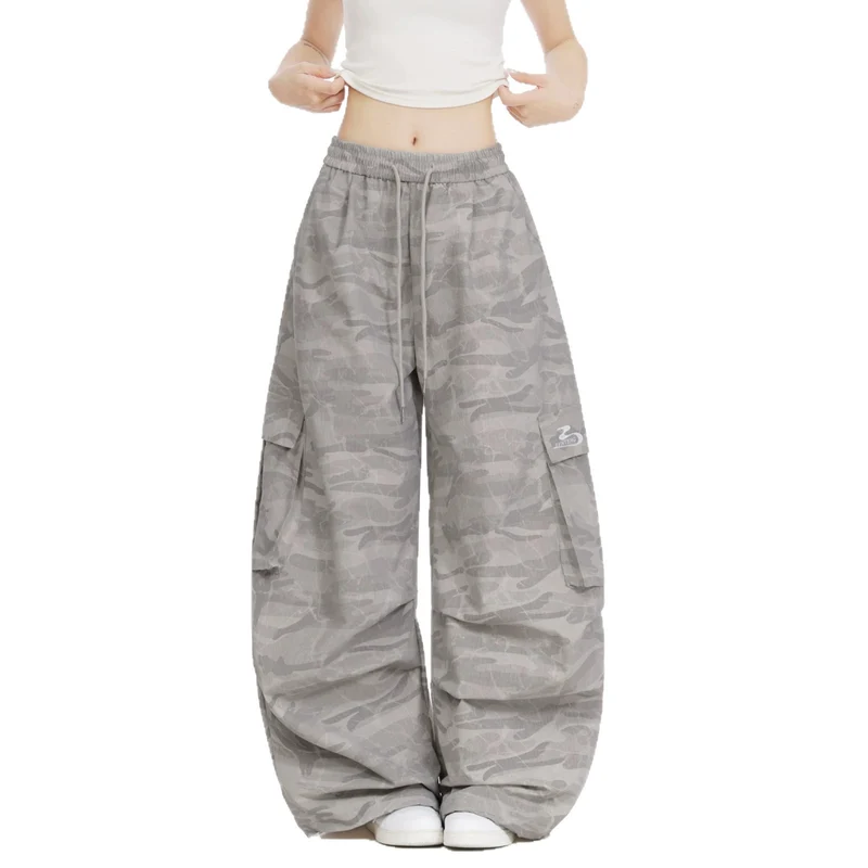 Damen Lässige Cargo-Hose im Camouflage-Design Drune