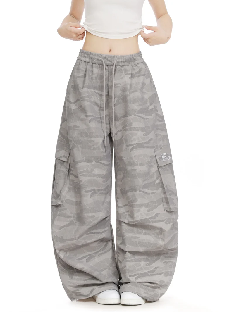Damen Lässige Cargo-Hose im Camouflage-Design Drune