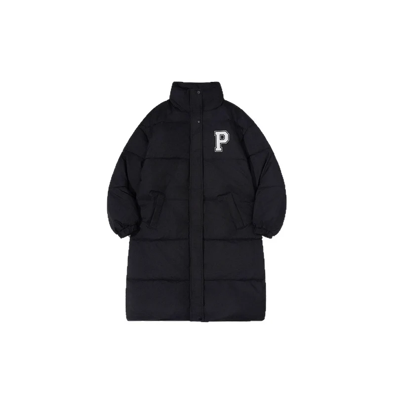 Damen Lange Steppjacke Drune