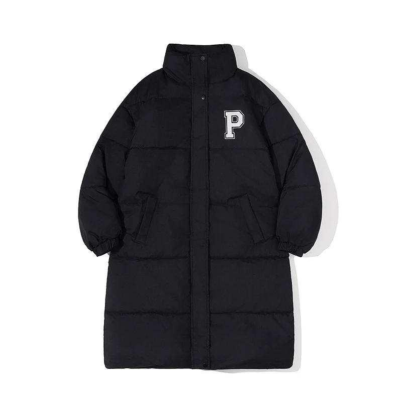 Damen Lange Steppjacke Drune